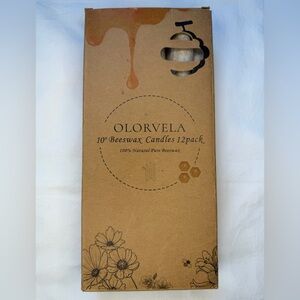 Olorvela 10" Beeswax Candles 11- Pack Taper 11 new in box. Natural Pure.